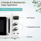 ARLIME Retro Countertop Microwave Oven, 900W 0.9 Cu.Ft - 19.5in x 14in x 11in