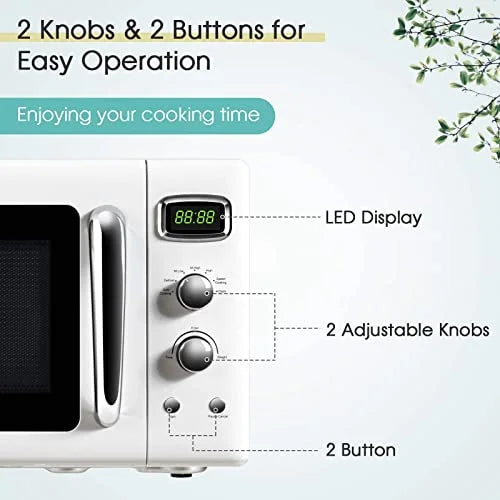 ARLIME Retro Countertop Microwave Oven, 900W 0.9 Cu.Ft - 19.5in x 14in x 11in