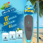 FunWater Inflatable Stand Up Paddle Board, 11 ft x 32 in x 6 in - SUP Paddle Accessories