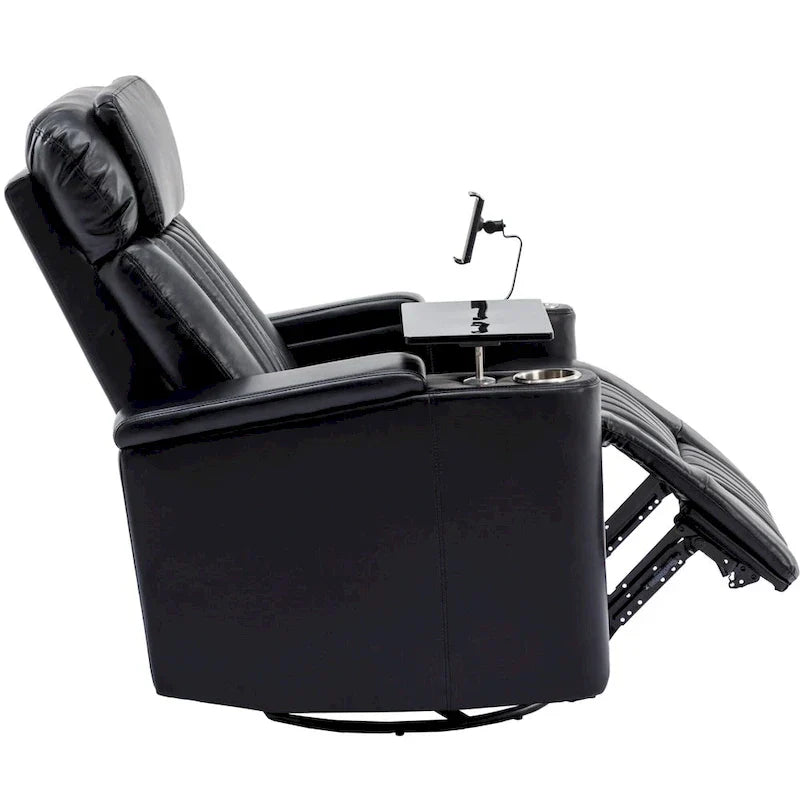 Power Home Theater Recliner Chair, 34.6 D x 38.2 W x 41.4 H, 110-160 Recline, 270 Swivel