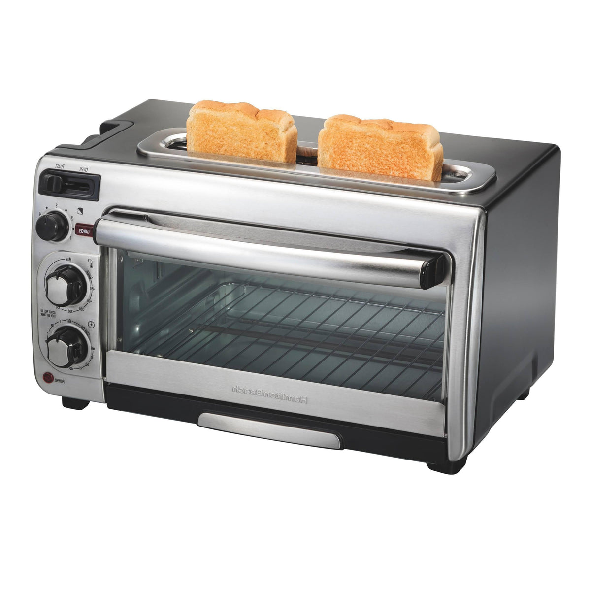 2-in-1 Countertop Oven and Extra-Wide Slot Toaster Combo - 17.8 in. W x 10.2 in. D x 12.05 in. H