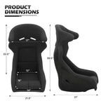MoNiBloom Racing Simulator Game Seat With Adjustable Slide, Black