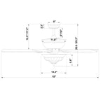 Warehouse Of Tiffany Micago 52 Lighted Ceiling Fan, Forged Black - CFL-8420REMO/FB