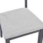 5-Piece Solid Wood Dining Table Set With 4 Slat Back Chairs - 47L