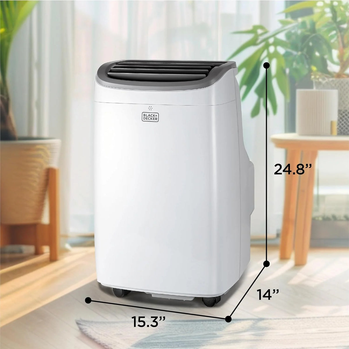 BLACK+DECKER Portable Air Conditioner 10,000 BTU for Rooms up to 450 Sq. Ft., White