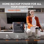Jackery Portable Power Station 2042Wh LiFePO4 2200W USB-C PD 100W - Explorer 2000 v2