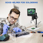 BEBANG LCD Digital Microscope, 7 inch 50X-1200X With 32GB TF Card
