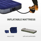 Outsunny Folding Camping Cot Tent Set With Sleeping Bag And Air Mattress, Green, 76in L x 32in W x 41in H - B2-0006