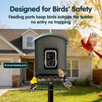 Humbirdy Smart Bird Feeder With Camera, 4K Ultra HD, Solar Powered, 2.4G/5G Wi-Fi