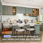 EKON Kitchen Expert 36 inch 900 CFM Convertible Insert Range Hood With Remote Control