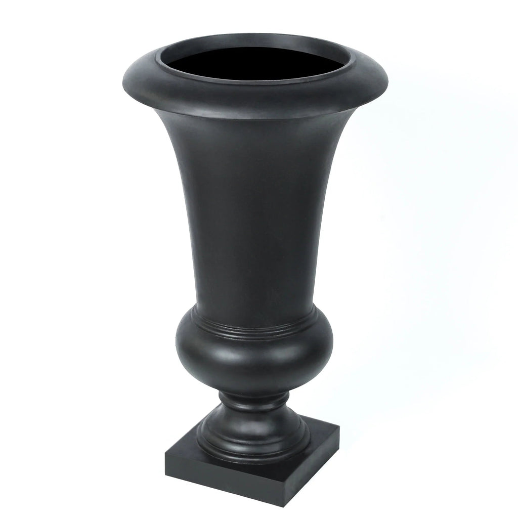 Handmade Fiber Stone Urn Planter Pot, 22.75 in Tall x 13.13 in Diameter