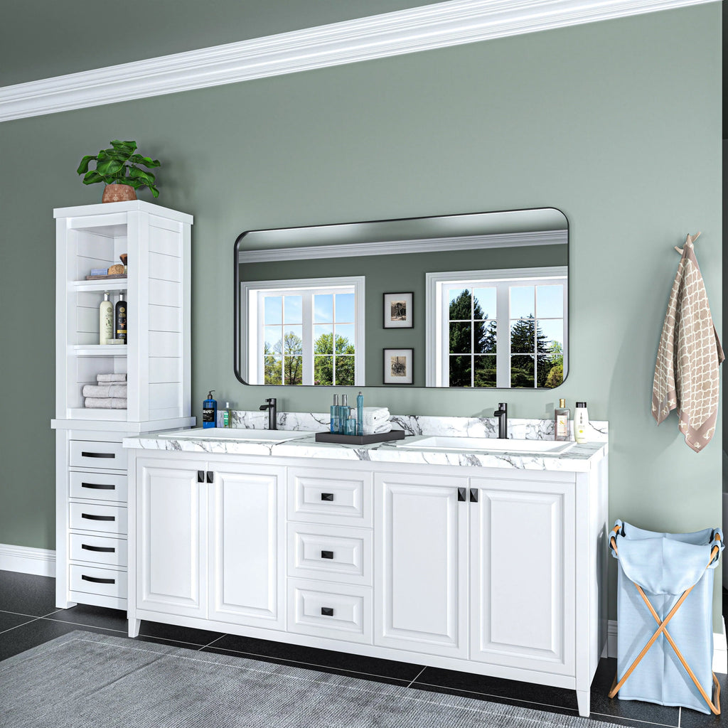Aluminum Alloy Rounded Corner Wall Vanity Mirror