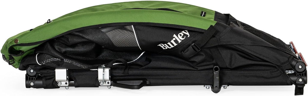 Burley Pet Bike Trailer, 75 Pounds, Fern Green/Black/White - Tail Wagon 947108