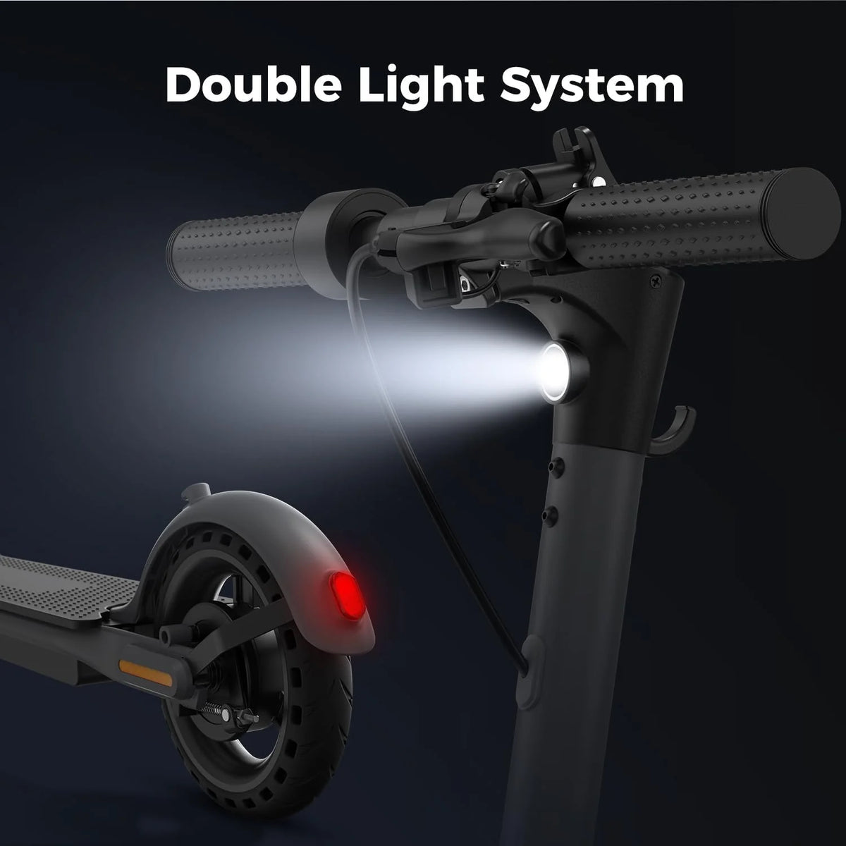 Jasion Electric Kick Scooter, 500W Peak, Up To 15.5 MPH, 19 Miles, Grey - JS2