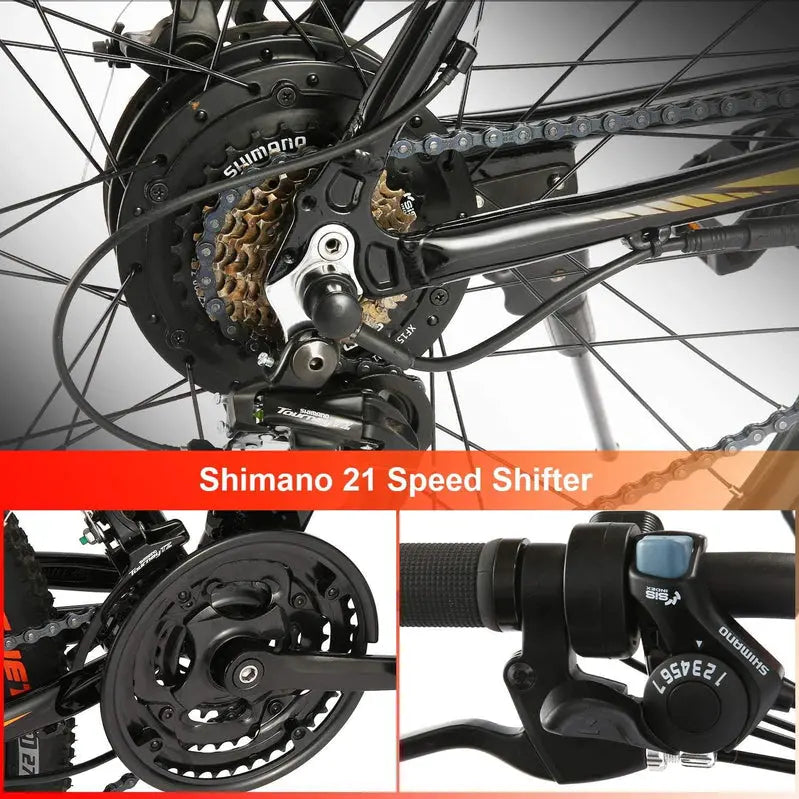 Ancheer Electric Mountain Bike 26-Inch, 350W, 20 MPH - SUNSHINE