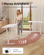 SANODESK Mobile Standing Desk With Gas-Spring Lift - 32x20, 40x24, Or 48x24 One-Piece Desktop