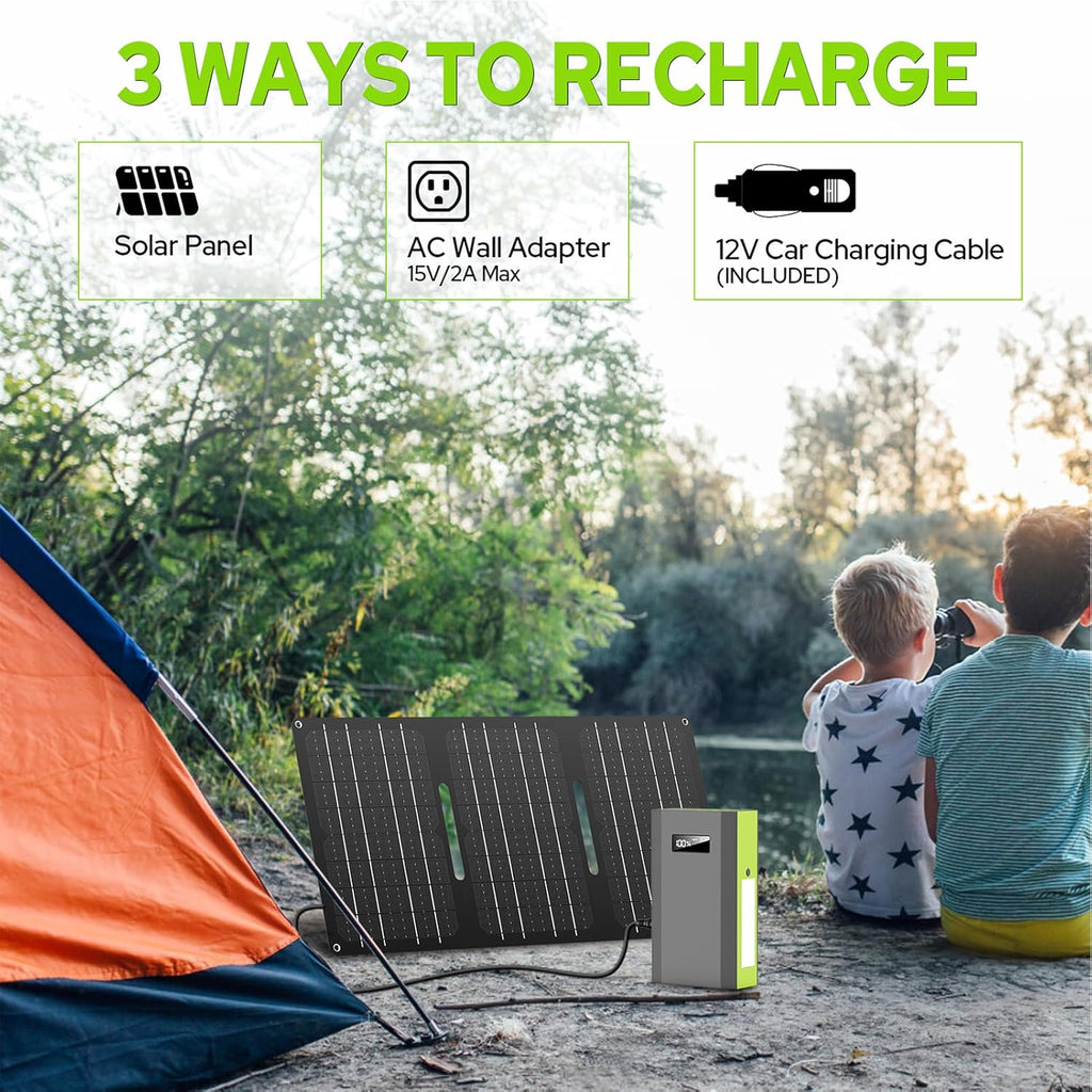 ZeroKor Portable Solar Generator Bundle 300W 280Wh With 60W Solar Panel And 65W Power Bank