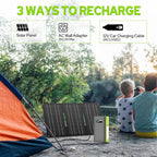 ZeroKor Portable Solar Generator Bundle 300W 280Wh With 60W Solar Panel And 65W Power Bank