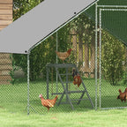 PawHut Chicken Activity Play Center With Swing, Perches And Platform, Pastel Gray - D51-350V00GY