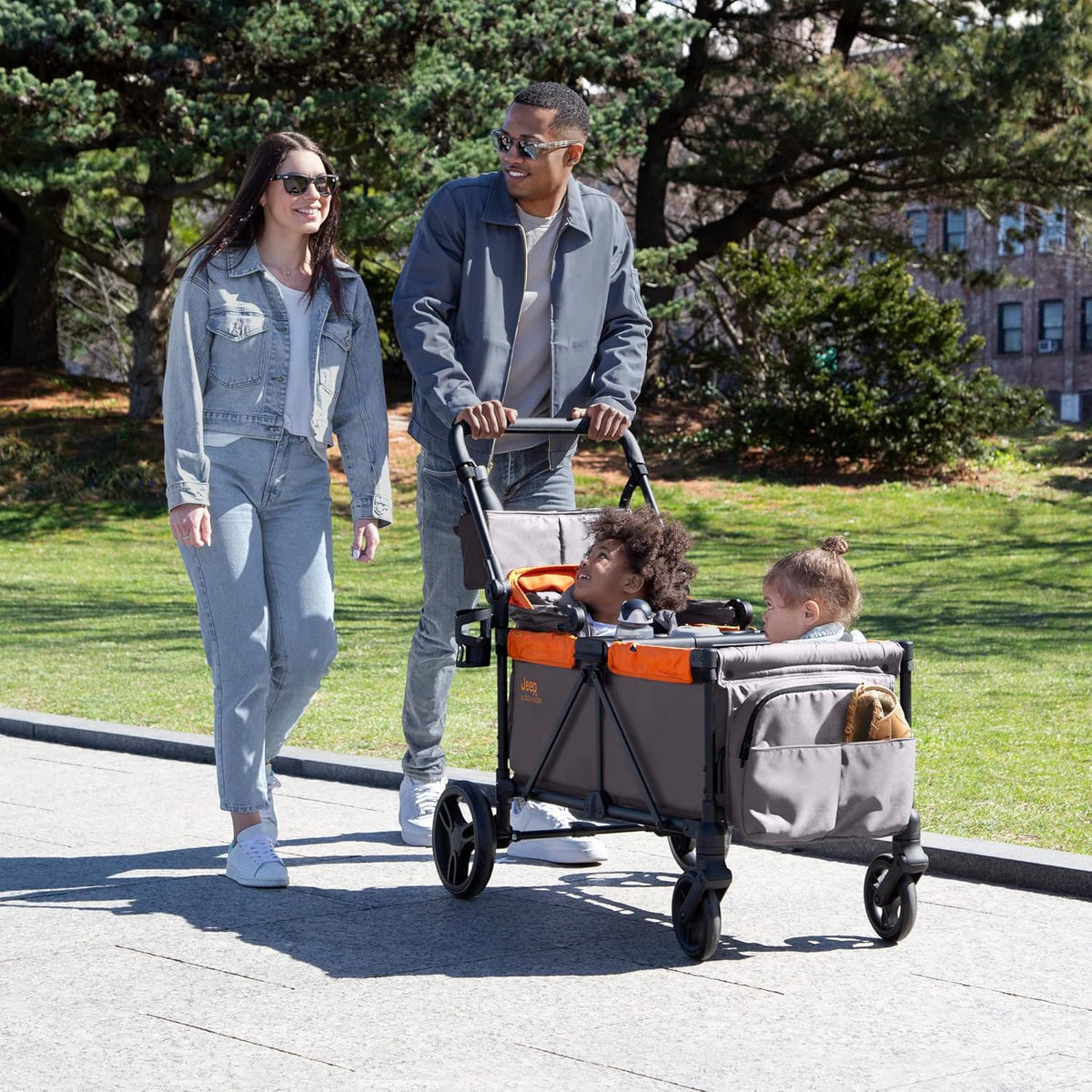 Jeep Sport All-Terrain Stroller Wagon With Canopy And Parent Organizer