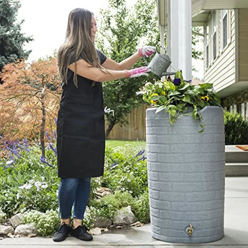 Good Ideas Impressions Downton Rain Saver Rain Barrel, 50 Gallon, Dark Granite - IMP-D50-DAR