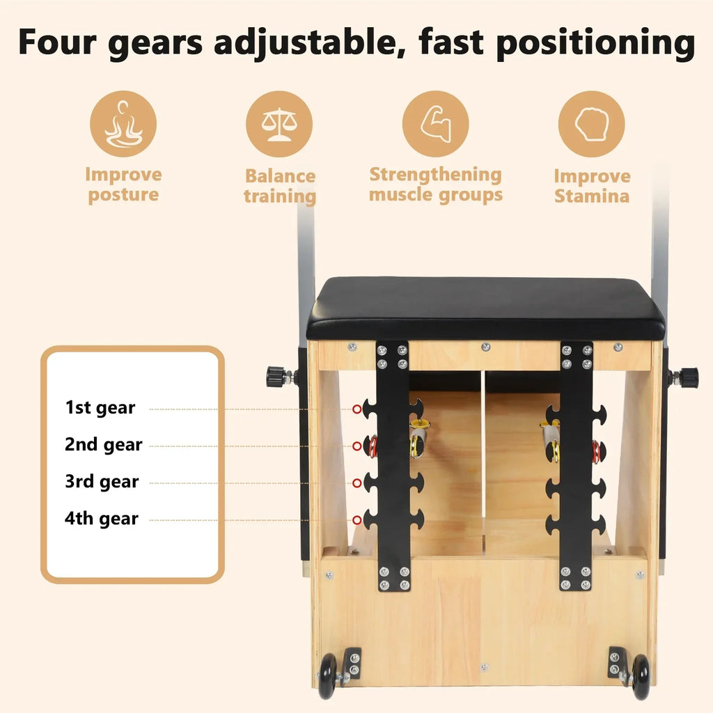 ARKANTOS Pilates Chair With 4 Spring Positions