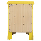 Passion Furniture Louis Philippe 3-Drawer Yellow Nightstand 29in H x 16in W x 21in D - PF-G3102-3N