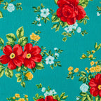 The Pioneer Woman Vintage Floral Low Back Fabric Accent Chair, Teal