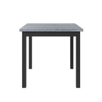 5 Piece Counter Height Wood Dining Set With Rectangle Table And 4 Upholstered High-Back Chairs - 35.4x35.4x36in