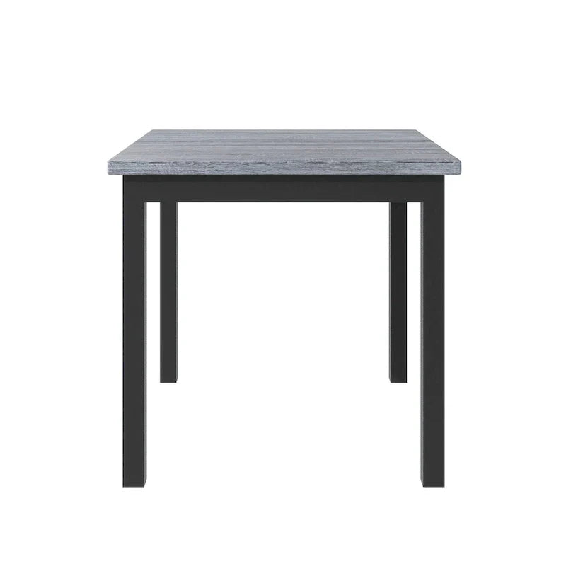 5 Piece Counter Height Wood Dining Set With Rectangle Table And 4 Upholstered High-Back Chairs - 35.4x35.4x36in