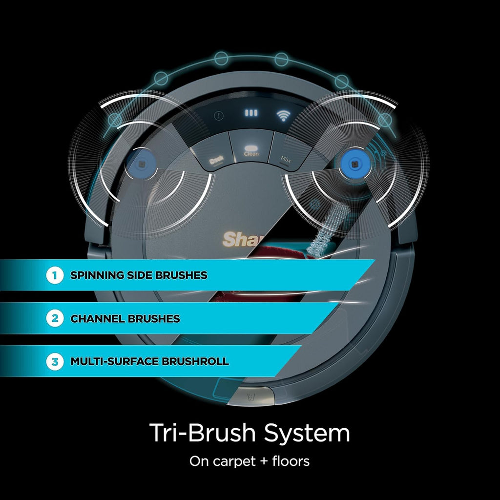 Shark ION Robot Vacuum, Tri-Brush System, WiFi, 120 Min Runtime, Grey - AV753