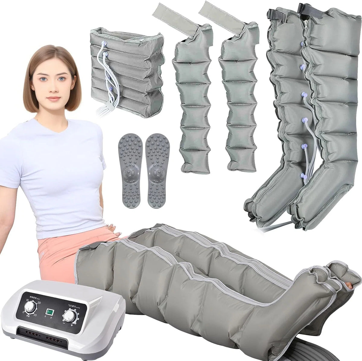 Generic 6-Chamber Compression Massage Boots For Legs, Abdomen And Arms - 1