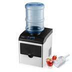 48 Lbs/24H 2-in-1 Stainless Steel Countertop Ice Maker With Chilled Water Dispenser And 5 Lbs Ice Storage Basket