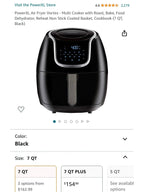 Air Fryer Multi-Cooker With Non-Stick Basket And Cookbook - Roast/Bake/Dehydrate/Reheat