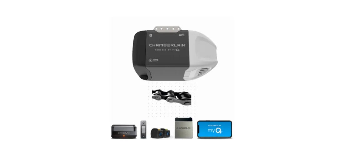 Chamberlain 0.5 HP Chain Drive Smart Garage Door Opener With 7 ft Rail - C2212T