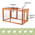 TRIXIE Weatherproof Outdoor Wooden Chicken Coop With 2 Nesting Boxes And Run, Brown