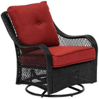 5-Piece Steel Patio Fire Pit Seating Set With Swivel Gliders - Orleans Collection