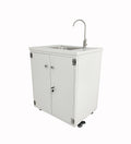 FixtureDisplays Portable Self-Contained Hand Wash Station With Built-In Pump, 24 X 18 X 30 in Cabinet - 10094