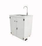 FixtureDisplays Portable Self-Contained Hand Wash Station With Built-In Pump, 24 X 18 X 30 in Cabinet - 10094