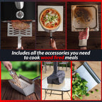 Deco Chef Outdoor Pizza And Grill Oven With 13in Pizza Stone, Black - DGPZG100BLK