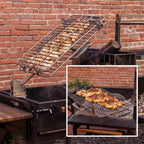 Backyard Discovery Argentine Santa Maria XL Wood Fire & Charcoal Steel Grill, 723 Square Inch - Asado Clamp