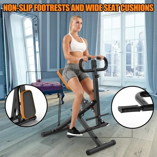 ACE-FIT Foldable Squat Machine With Resistance Bands, 250 LBS, 35.43in L x 22.83in W x 43.70in H