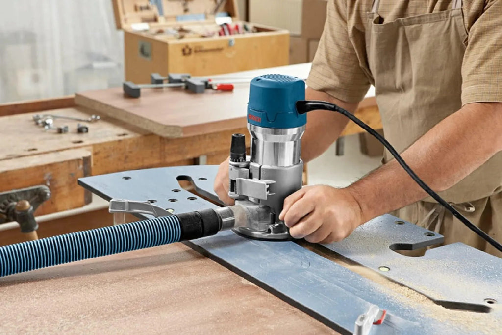 12-Amp 2.25 HP Wood Router Combo Kit With Plunge Router, Fixed Base And Variable Speed