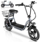 SANOPY Electric Scooter With Seat for Adults, 350W, 15 Miles, 20 Mph, 36V 5.2Ah, 14 inch Tire - Black