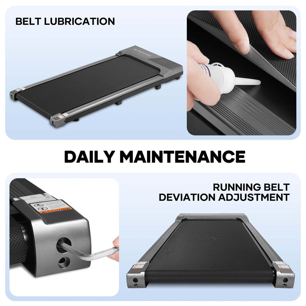 MaxKare Under Desk Treadmill Walking Pad, 2.25HP, 0.6-3.8MPH, 265 lbs Capacity
