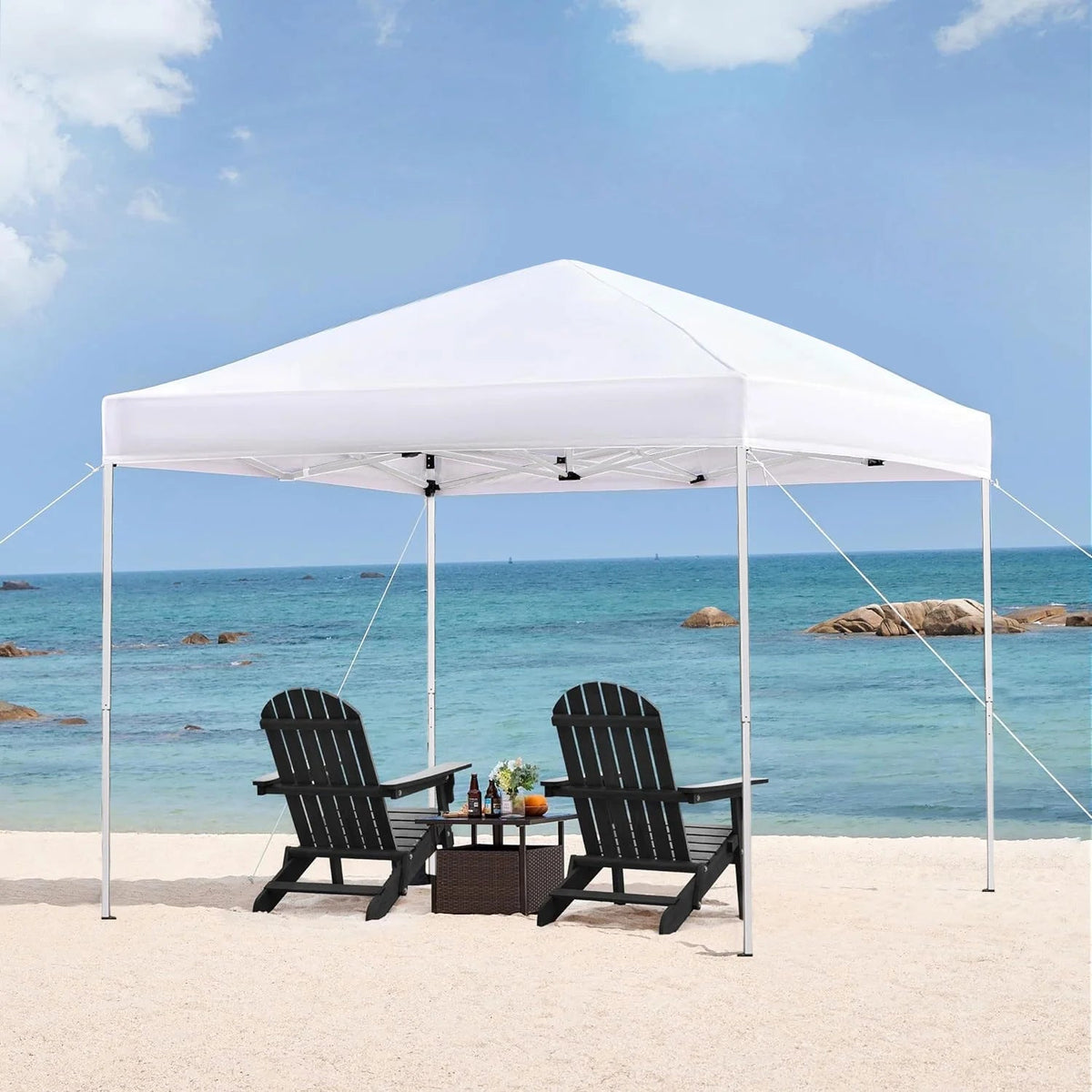 GVDV 10x10 ft Easy Pop Up Outdoor Canopy Tent - Blue