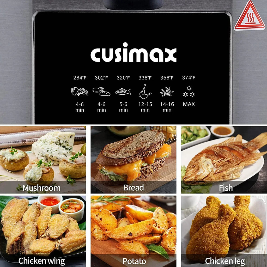 CUSIMAX 2.6QT Stainless Steel Electric Deep Fryer - CMDF-02