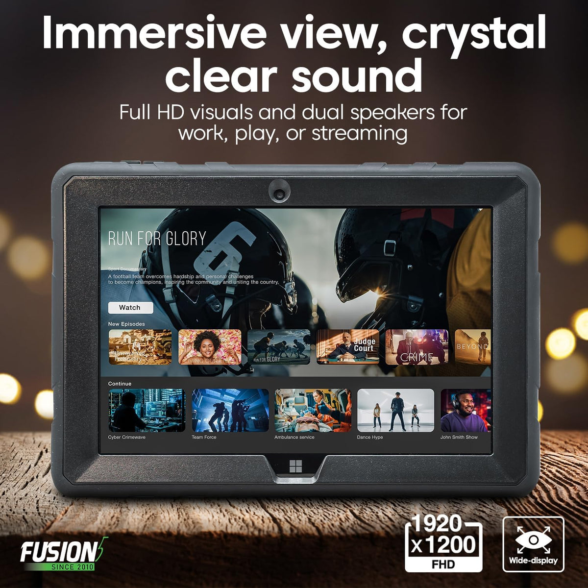 Fusion5 10.1in Windows 11 Full HD Rugged Tablet PC, 8GB RAM, 512GB SSD - FWIN232 PRO N5