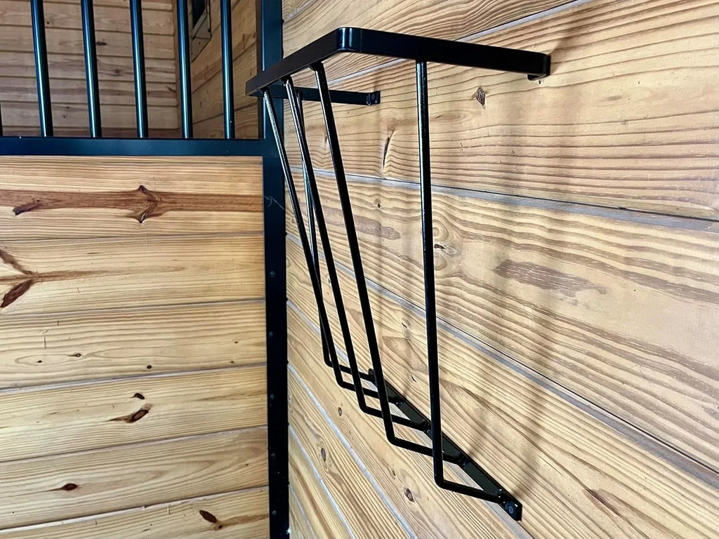 Dutch Ranch Steel Wall Hay Rack, Black, 18.5 in Long