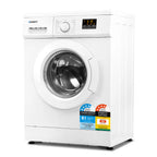 Devanti Front Load Washing Machine 8kg, 15 Programs, White - 59cm x 52cm x 84.5cm
